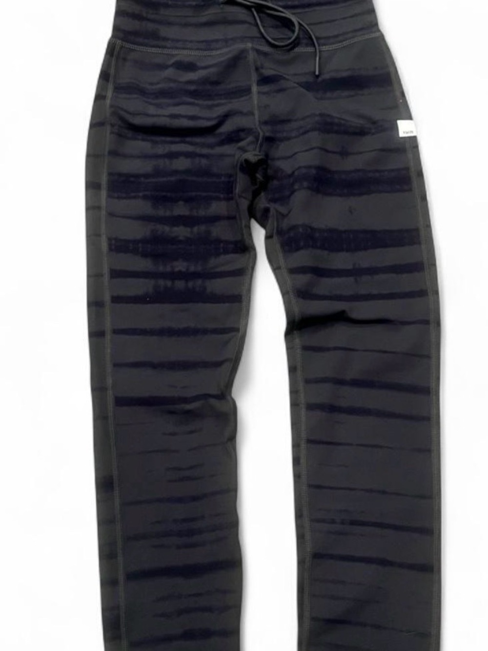 Vuori Black Horizontal Stripe Performance Leggings